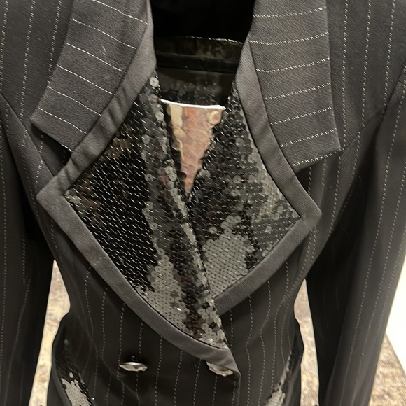 Lillie Rubin pin stripe holiday blazer size 4 1990 does 1970s vintage - Picture 16 of 16